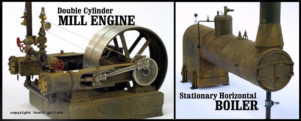 SierraWest Scale Models 3D Printed CHB HO Scale Mill Engine and Boiler
