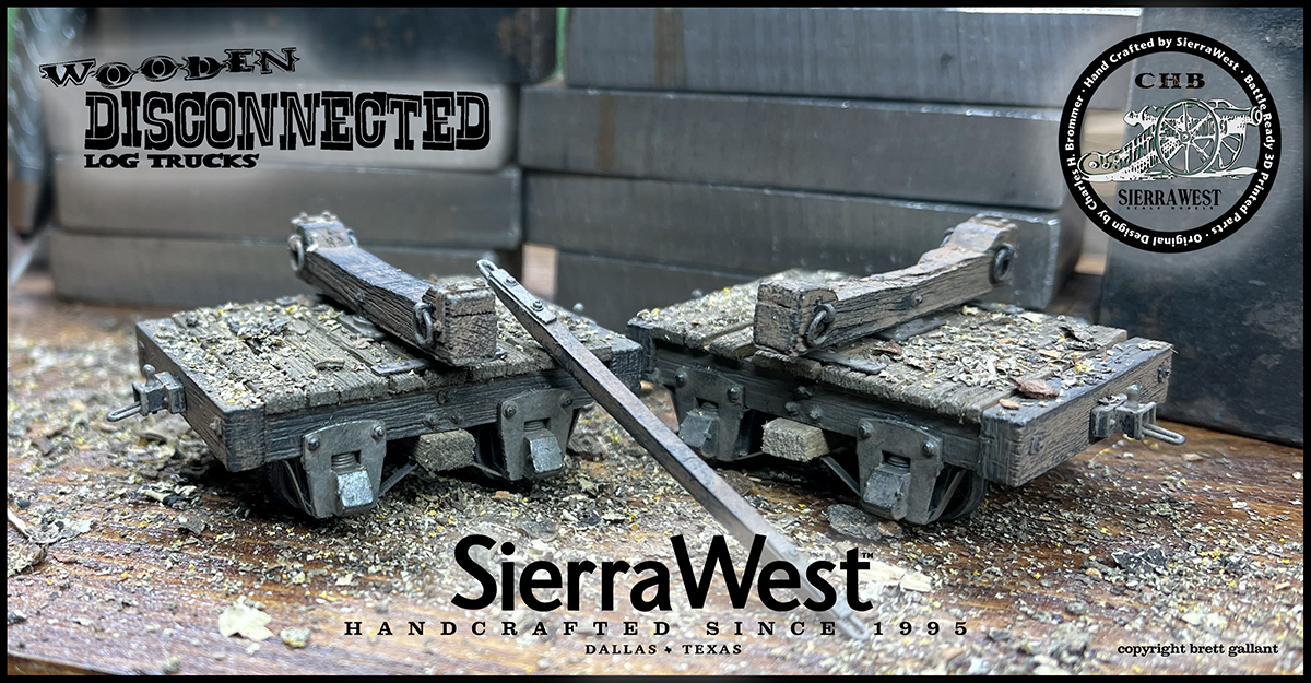 SierraWest Scale Models 3D Printed Disconnected Log Truck Kits